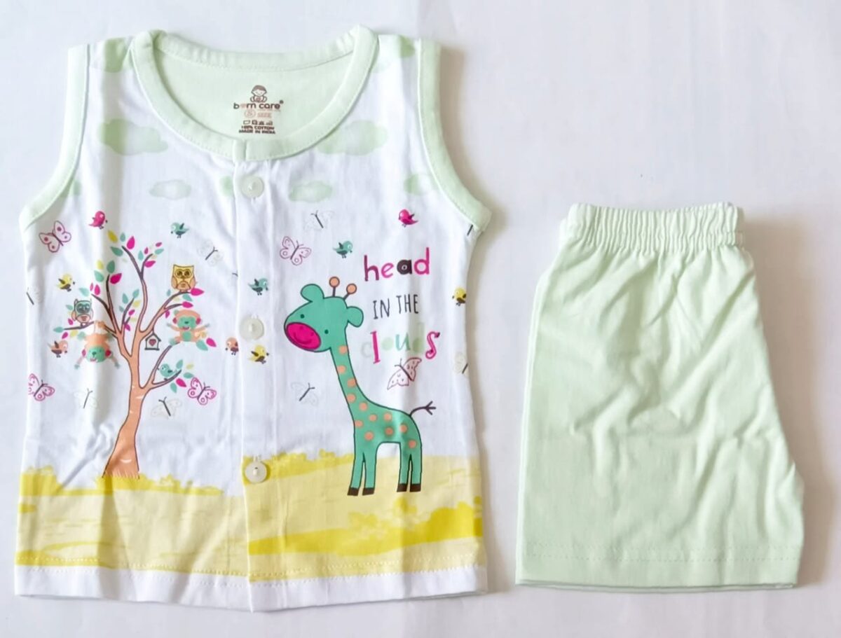 Cotton Jabla with Trouser Set - Giraffe Print - Image 4