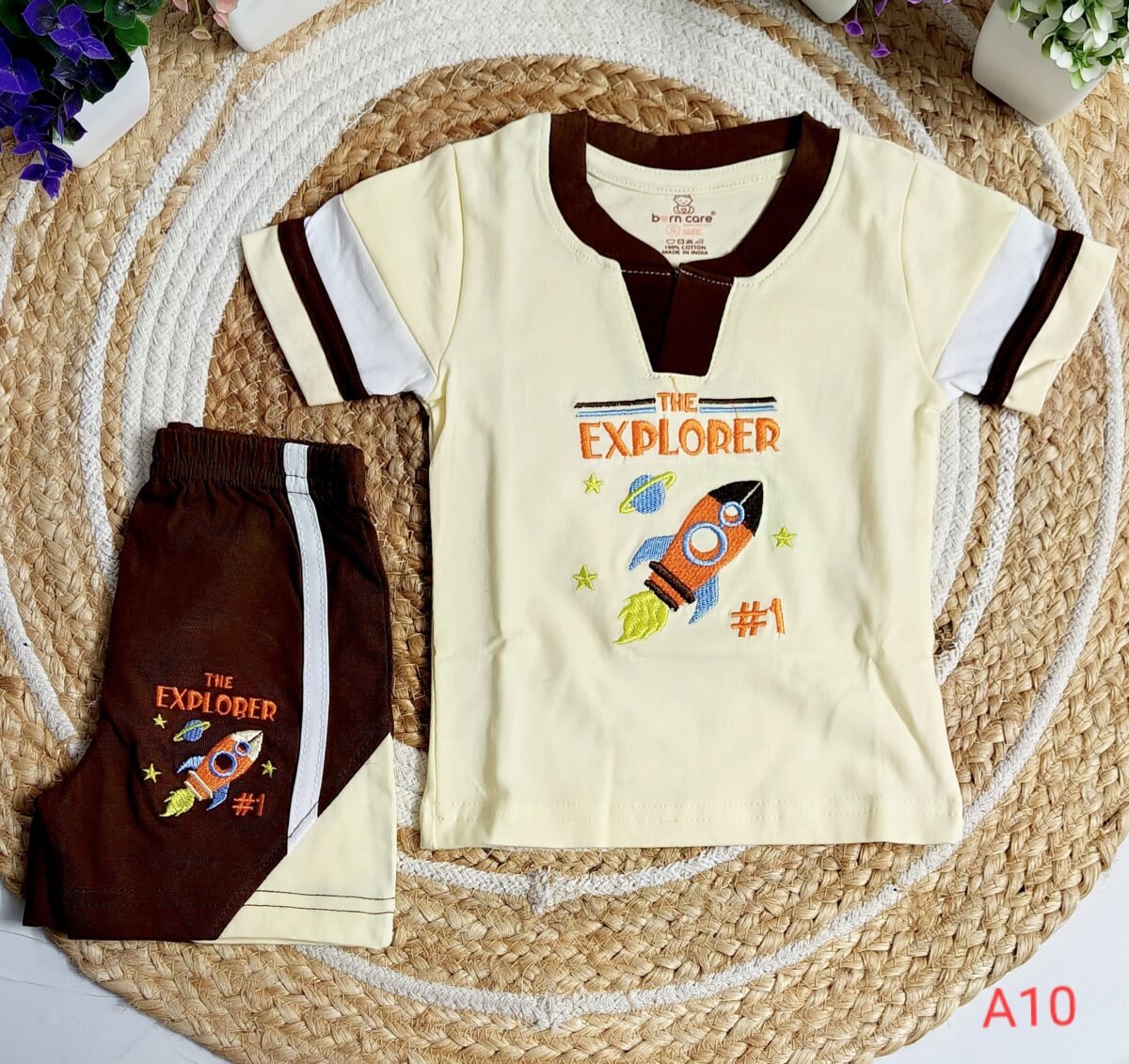 T Shirt with Trouser Set - Flying is Fun Print - Image 2