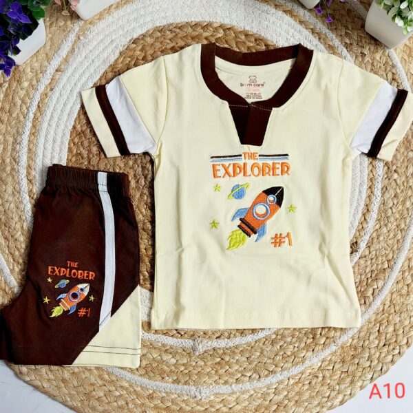 T Shirt with Trouser Set – Flying is Fun Print