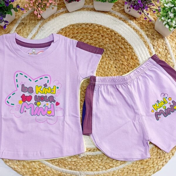 T Shirt with Trouser Set – Be Kind to your Mind Print