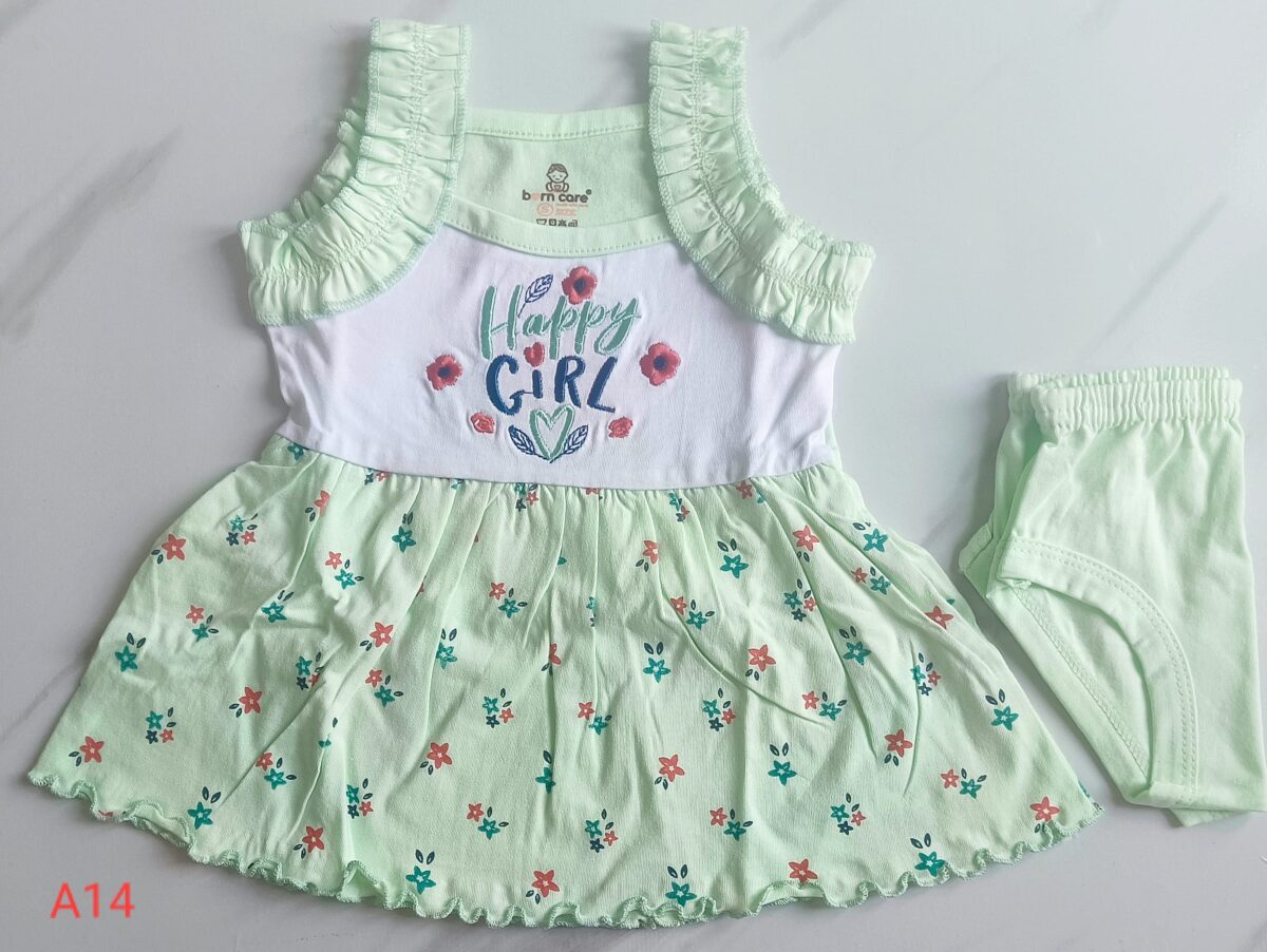 Frill Sleeveless Cotton Frocks - Image 3