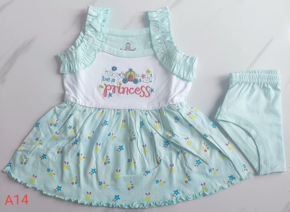 Frill Sleeveless Cotton Frocks - Image 4