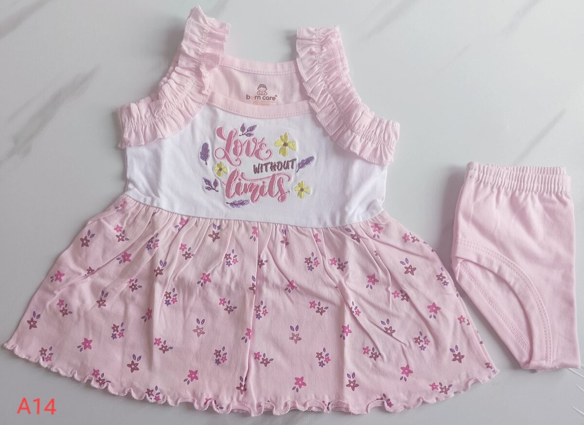 Frill Sleeveless Cotton Frocks - Image 2