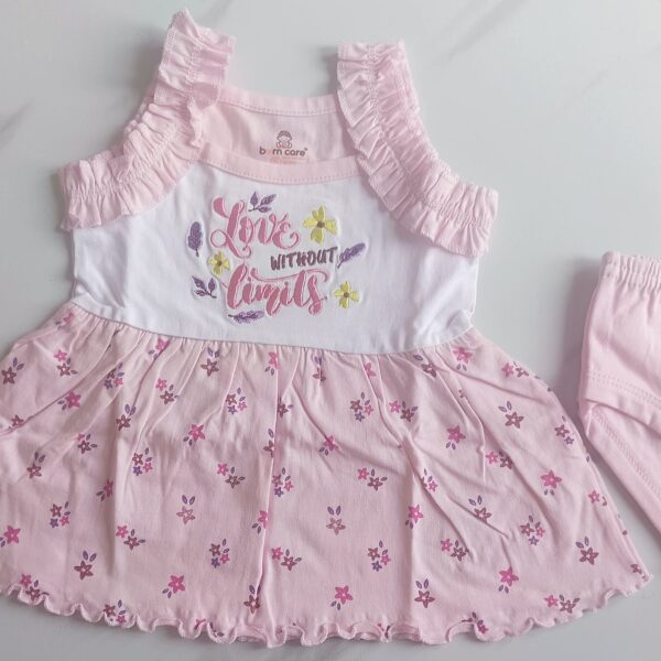 Frill Sleeveless Cotton Frocks