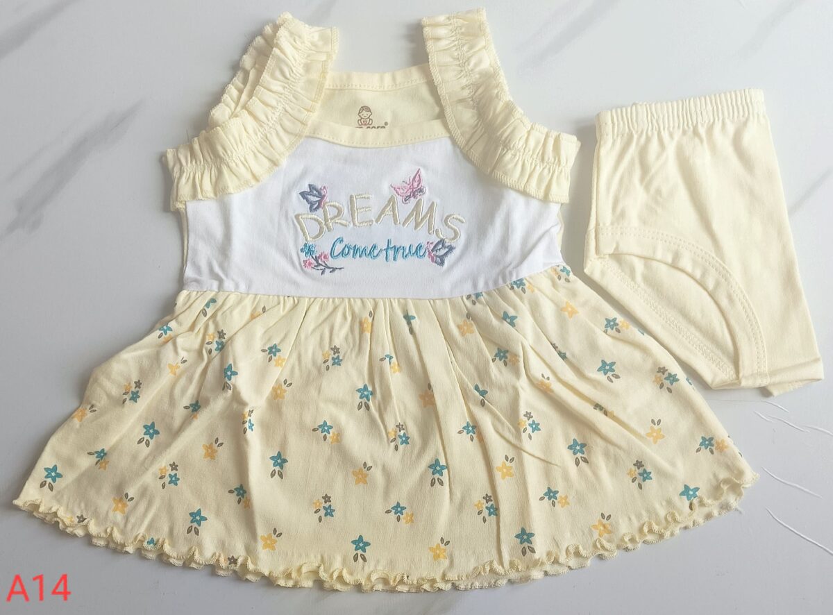 Frill Sleeveless Cotton Frocks
