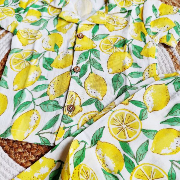Exclusive Muslin Night Suit – Lemon Print