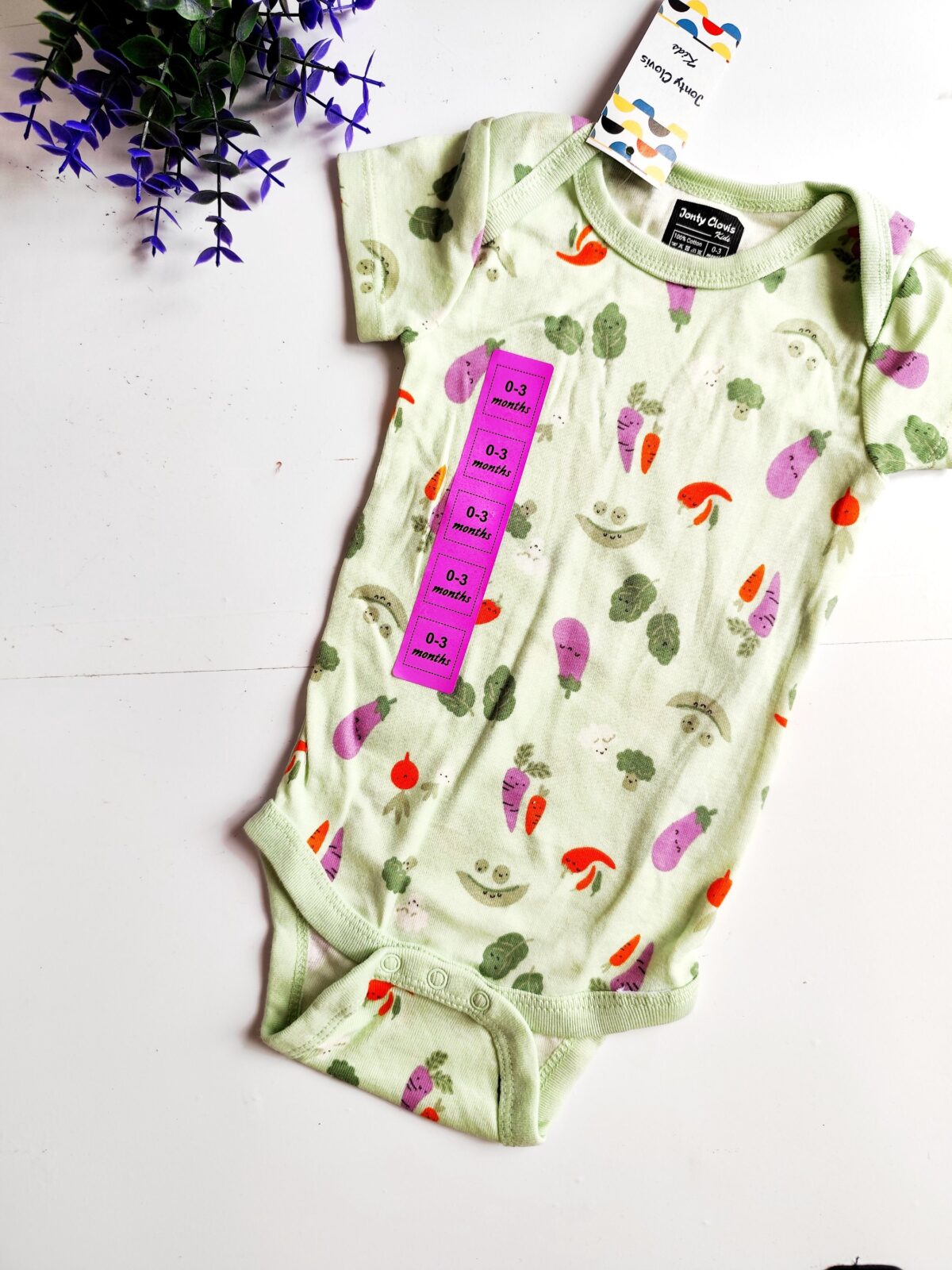 Onesies (0-3) - Vegetables Print