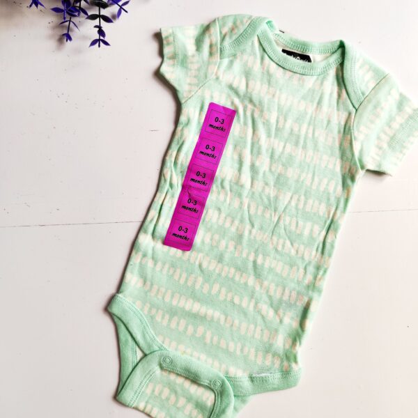Onesies (0-3) – Green Pattern Print