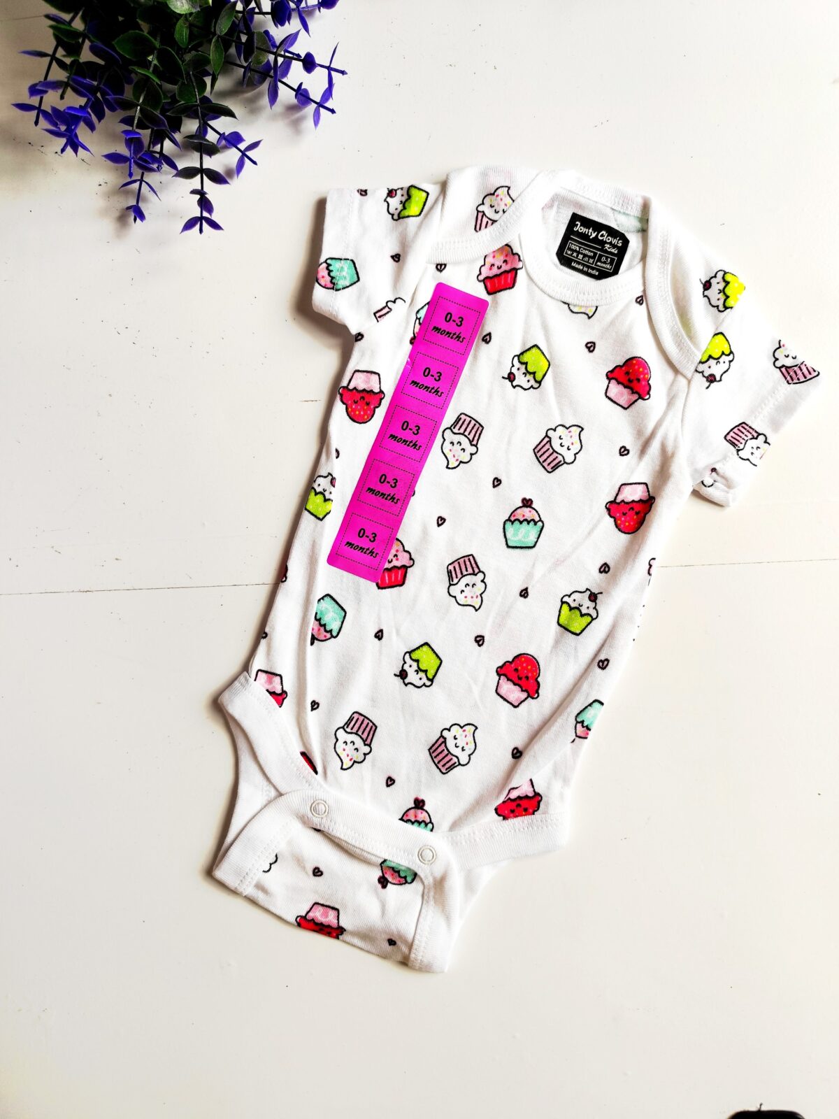 Onesies (0-3) - Cupcake Print