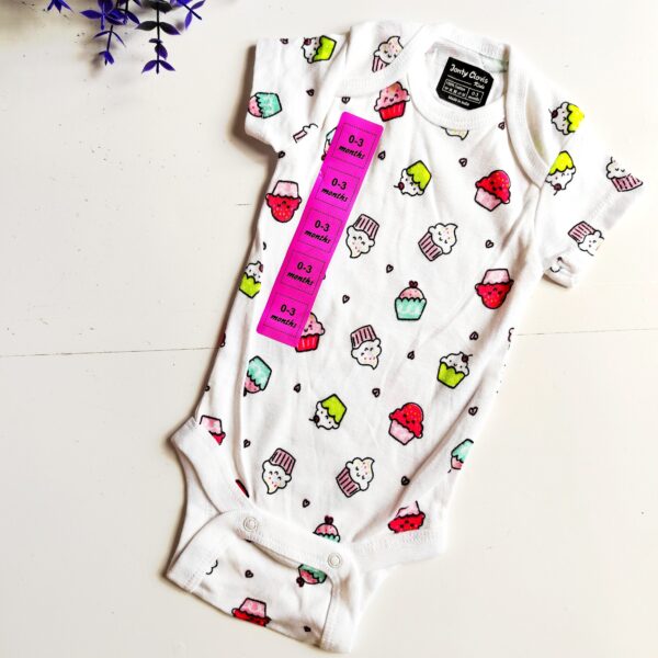 Onesies (0-3) – Cupcake Print