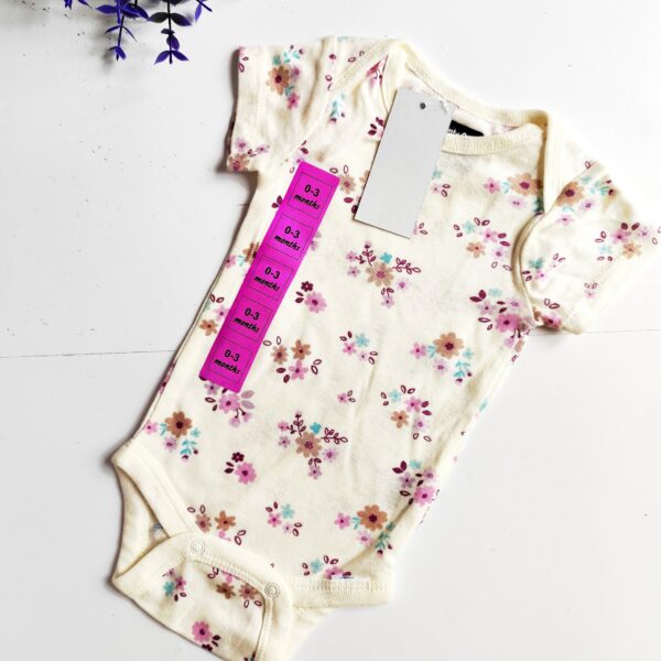Onesies (0-3) – Pink Floral Print