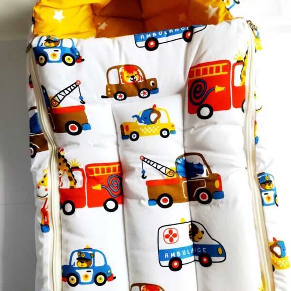 Organic Cotton Carry Bed – Car Print