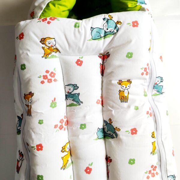 Organic Cotton Carry Bed – Deer Print
