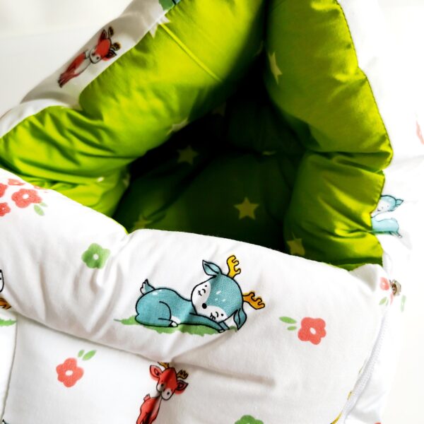 Organic Cotton Carry Bed – Deer Print