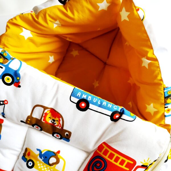 Organic Cotton Carry Bed – Car Print