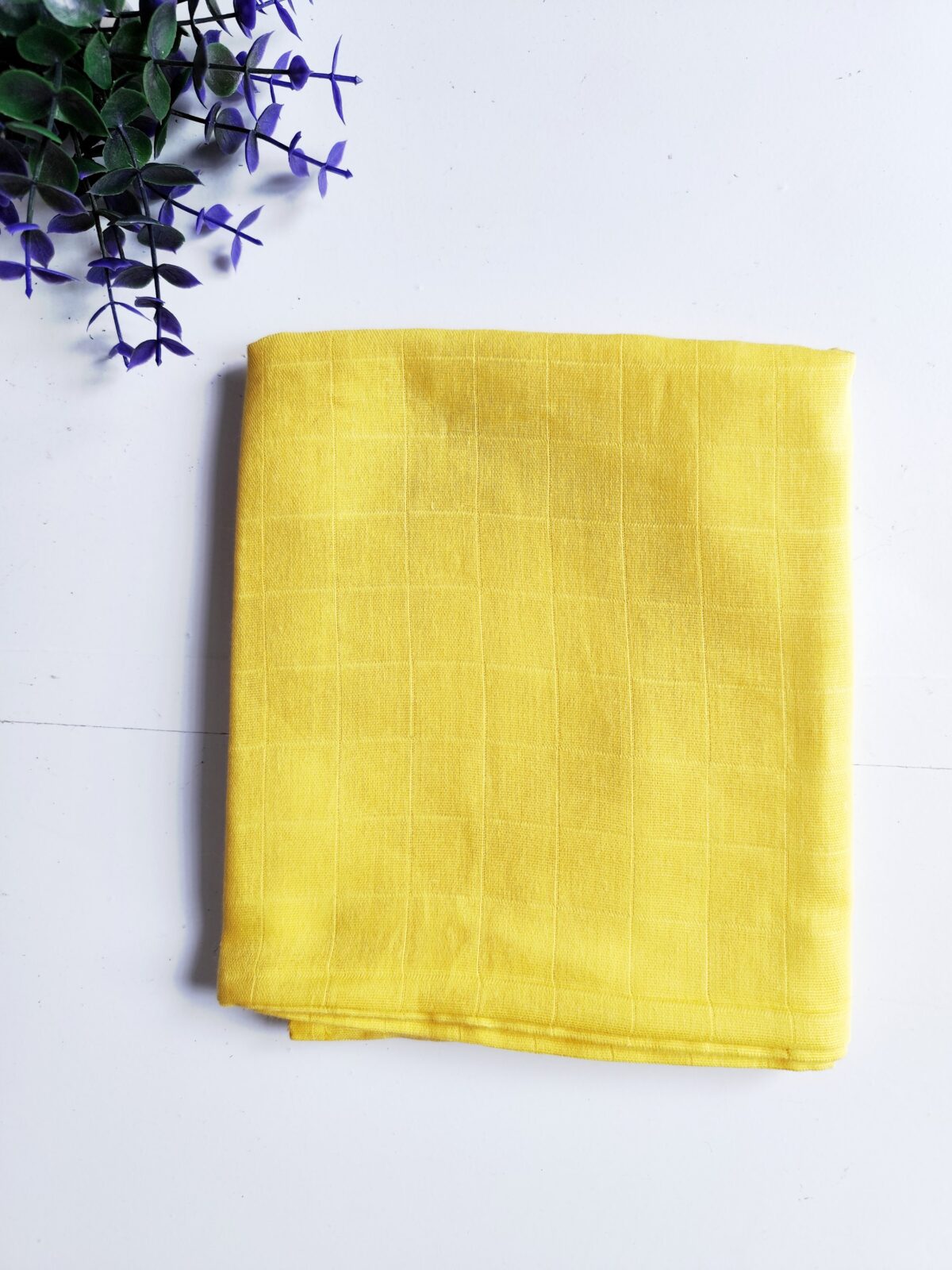 Muslin Colored Towel - Yellow (80*70 cm)