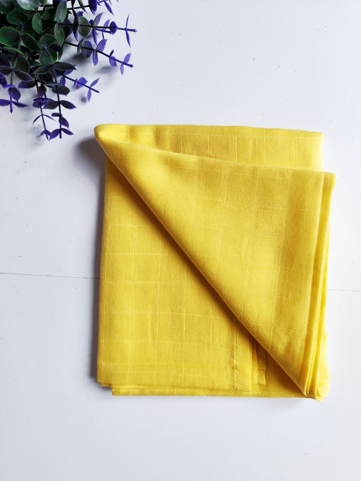 Muslin Colored Towel - Yellow (80*70 cm) - Image 2