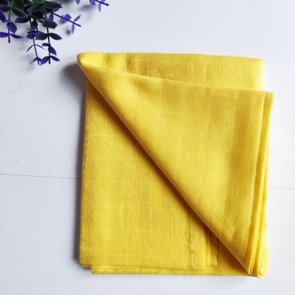 Muslin Colored Towel – Yellow (80*70 cm)