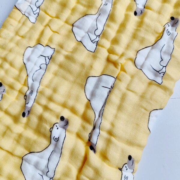 Muslin Colored Crinkled Bath Towel – Yellow Shade (50*100 cm)