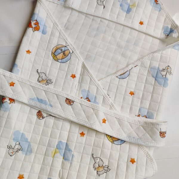Muslin textured Blanket or Hooded Towel - Animals Print