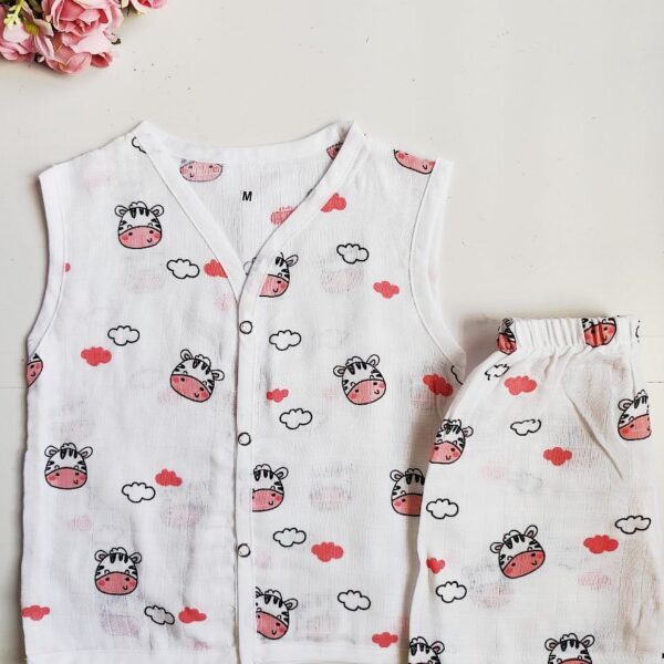 Muslin White Co-Ord Sets – Cow Print