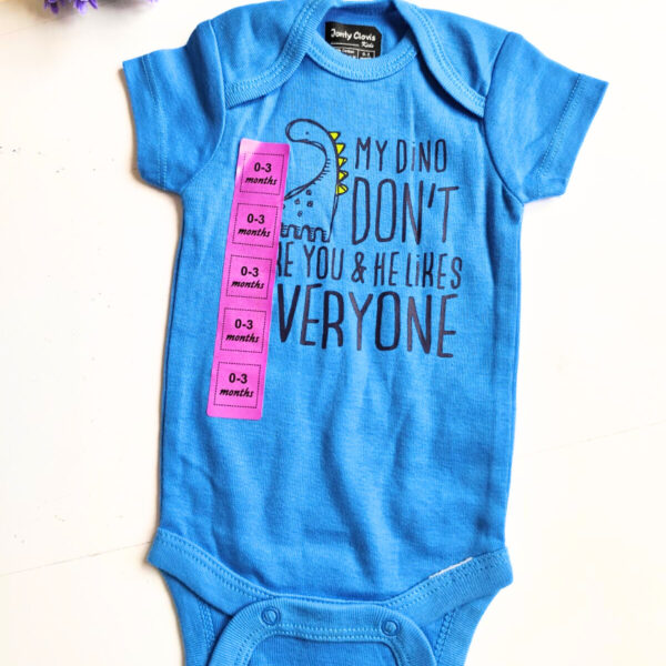 Onesies (0 – 3 Months) – Dino Print
