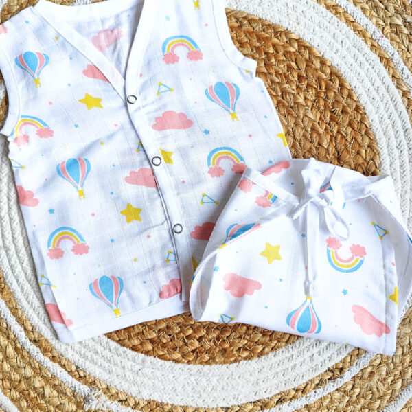 White Muslin Jabla & Nappy Sets (0 – 3 Months)