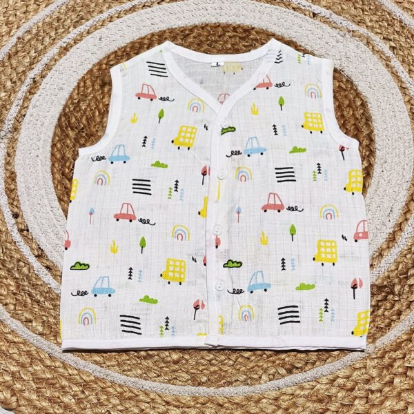 Muslin White Printed Jablas (6 – 9 Months) – Affordable Range (Buy 5 @ ₹399)