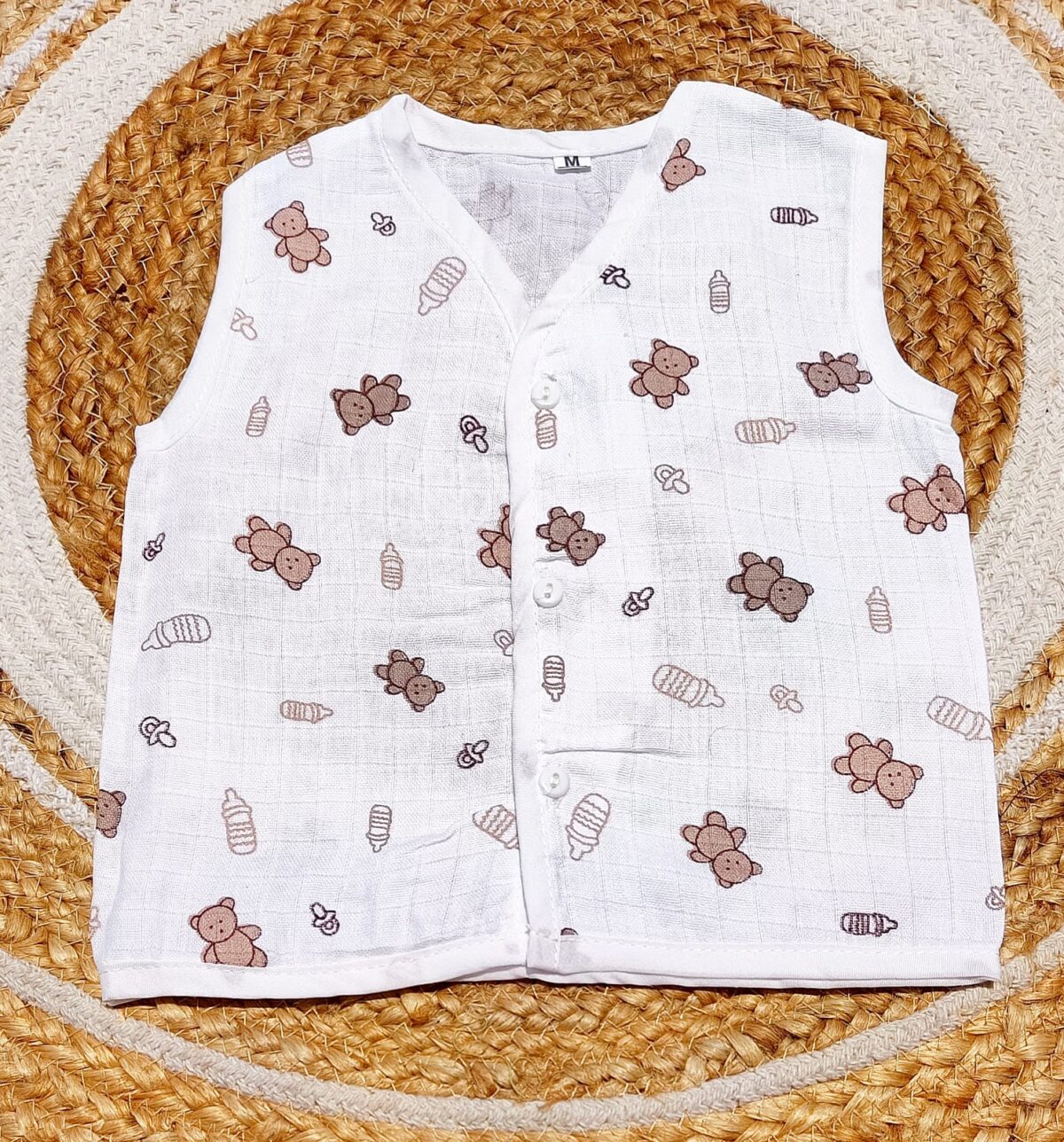 Muslin White Printed Jablas (6 - 9 Months) - Affordable Range (Buy 5 @ ₹399) - Image 8