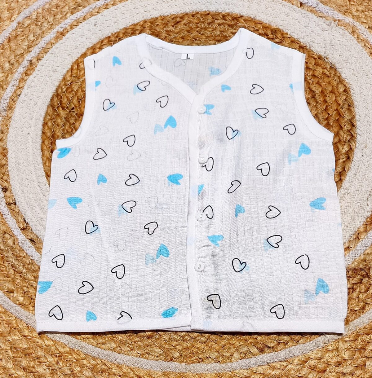 Muslin White Printed Jablas (6 - 9 Months) - Affordable Range (Buy 5 @ ₹399) - Image 9