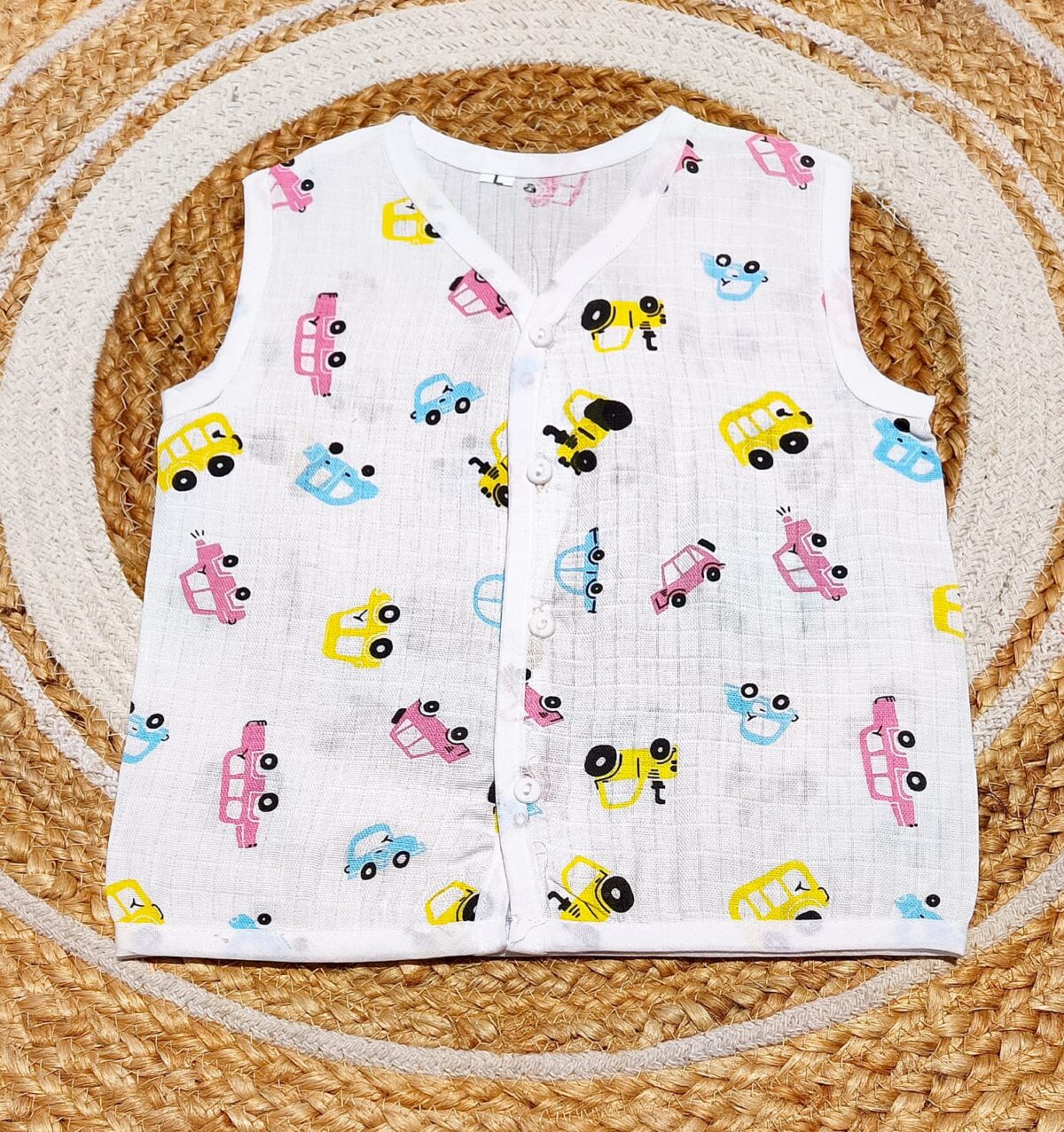 Muslin White Printed Jablas (6 - 9 Months) - Affordable Range (Buy 5 @ ₹399) - Image 10