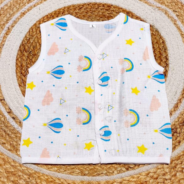 Muslin White Printed Jablas (6 – 9 Months) – Affordable Range (Buy 5 @ ₹399)