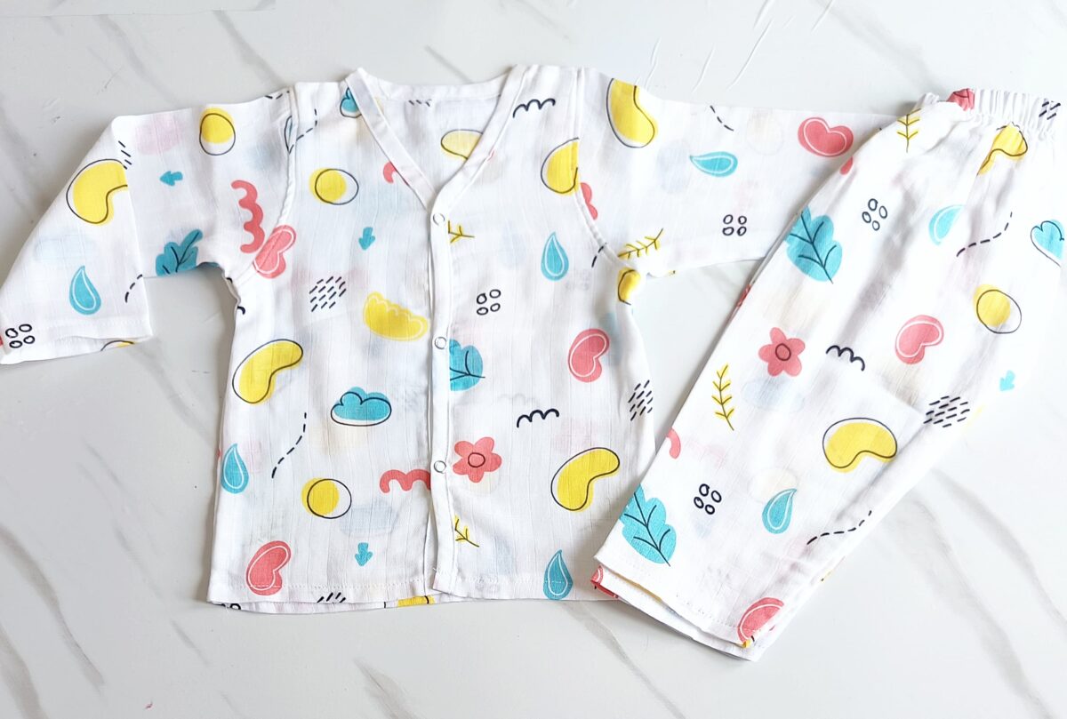 Muslin Night Suit - Beans Print