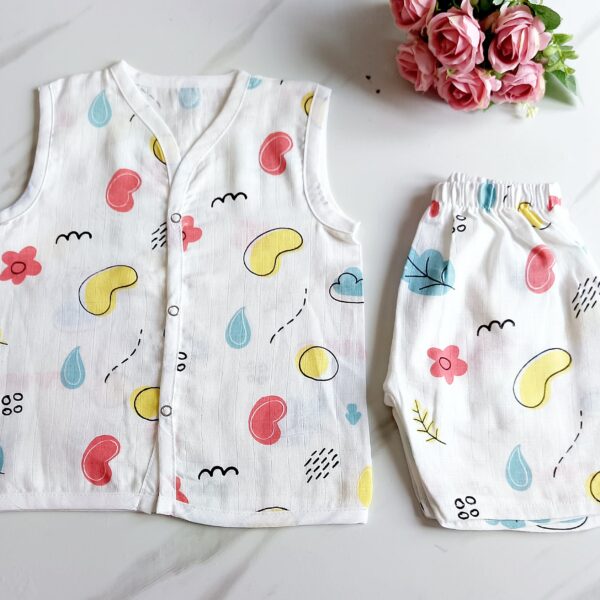 Muslin White Co-Ord Sets – Beans Print