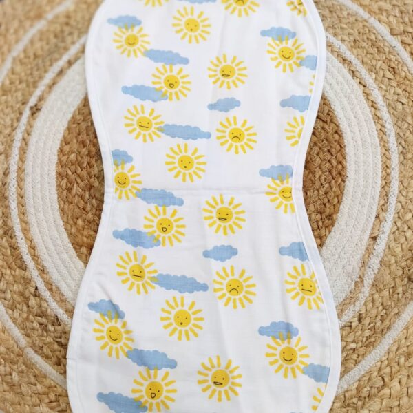 Muslin Burp Cloth – Sun Print (4 Layered)