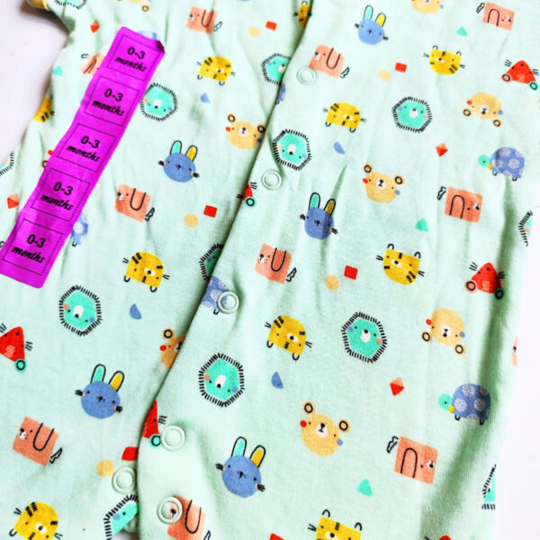 Unisex New Born Romper – Animal Print