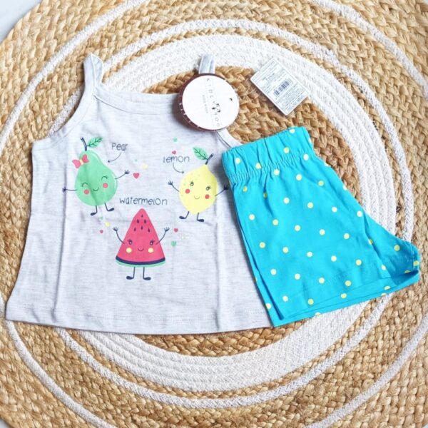Girls Watermelon Print Top & Bottom Set