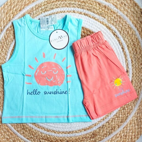 Boys Hello Sunshine Print Top & Bottom Set
