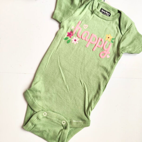 Onesies (0 – 3 Months) – Happy Print