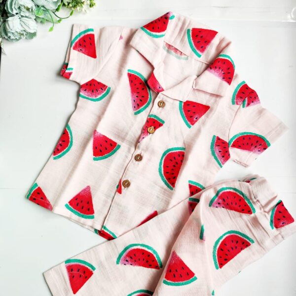 Exclusive Muslin Night Suit – Watermelon Print