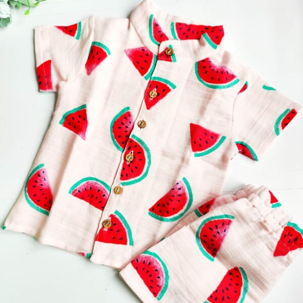 Exclusive Muslin Co-ord Set – Watermelon Print
