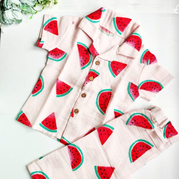 Exclusive Muslin Night Suit – Watermelon Print