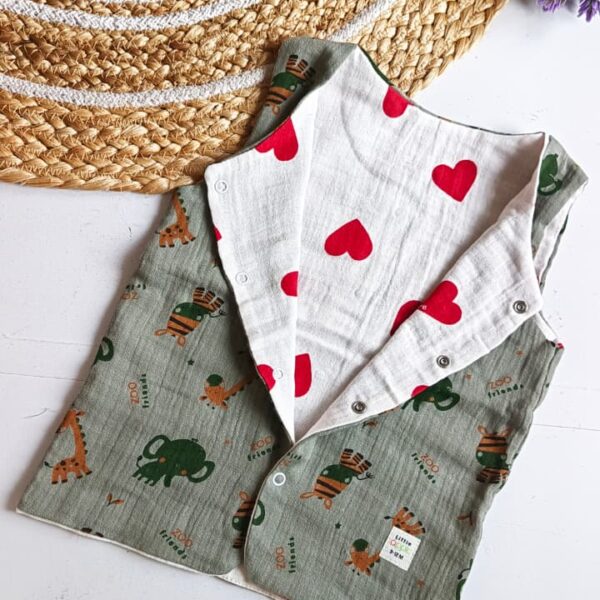 Reversible Muslin Jabla (Open to Check Print Variations)