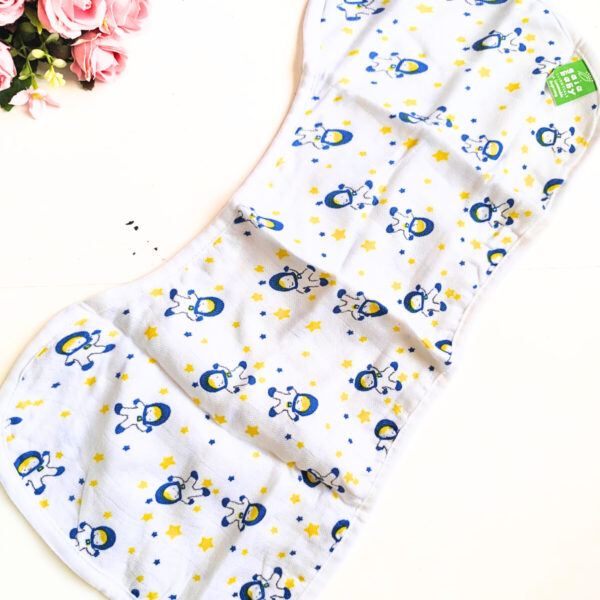 Bamboo 2 Layered Muslin Burp Cloth – Space Boy Print