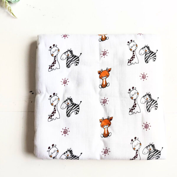 White Muslin 4 Layered Blankets (90*90 cm)