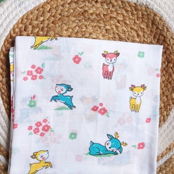Muslin Bath Towels – Deer Print (70*145 cm)