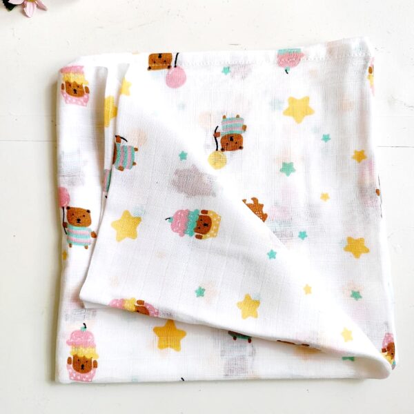 Muslin Swaddle – Bear Balloon Print
