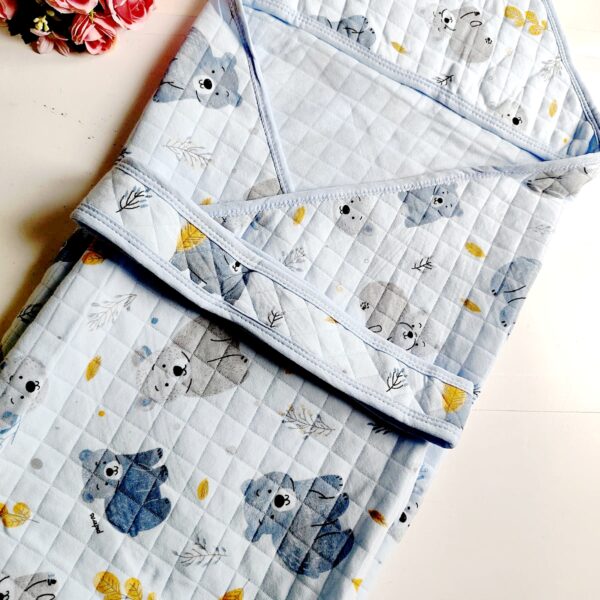 Muslin Textured Blanket/Hooded Towel – Polar Bear Print