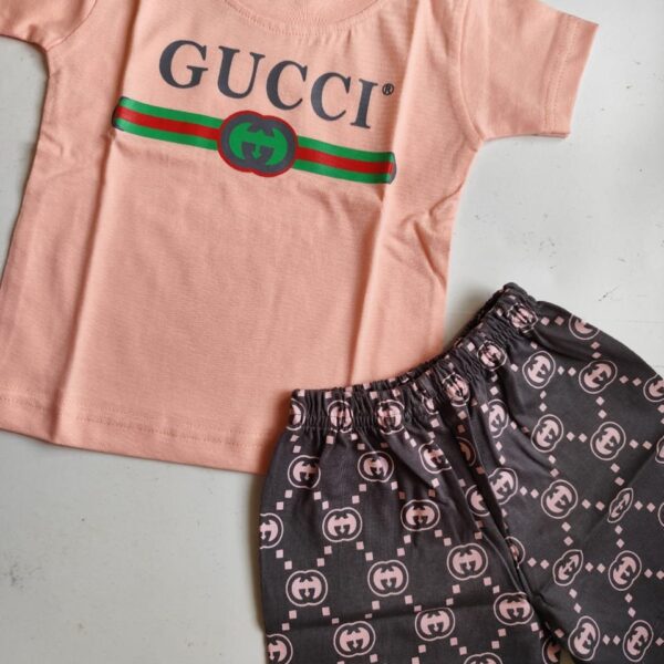 Gucci Print Top & Bottom Set – Pink