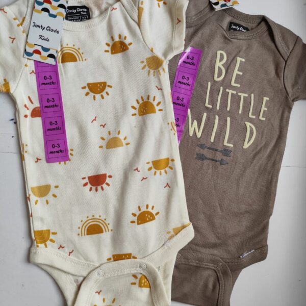 Onesies – 0 to 3 Months – Pack of 2